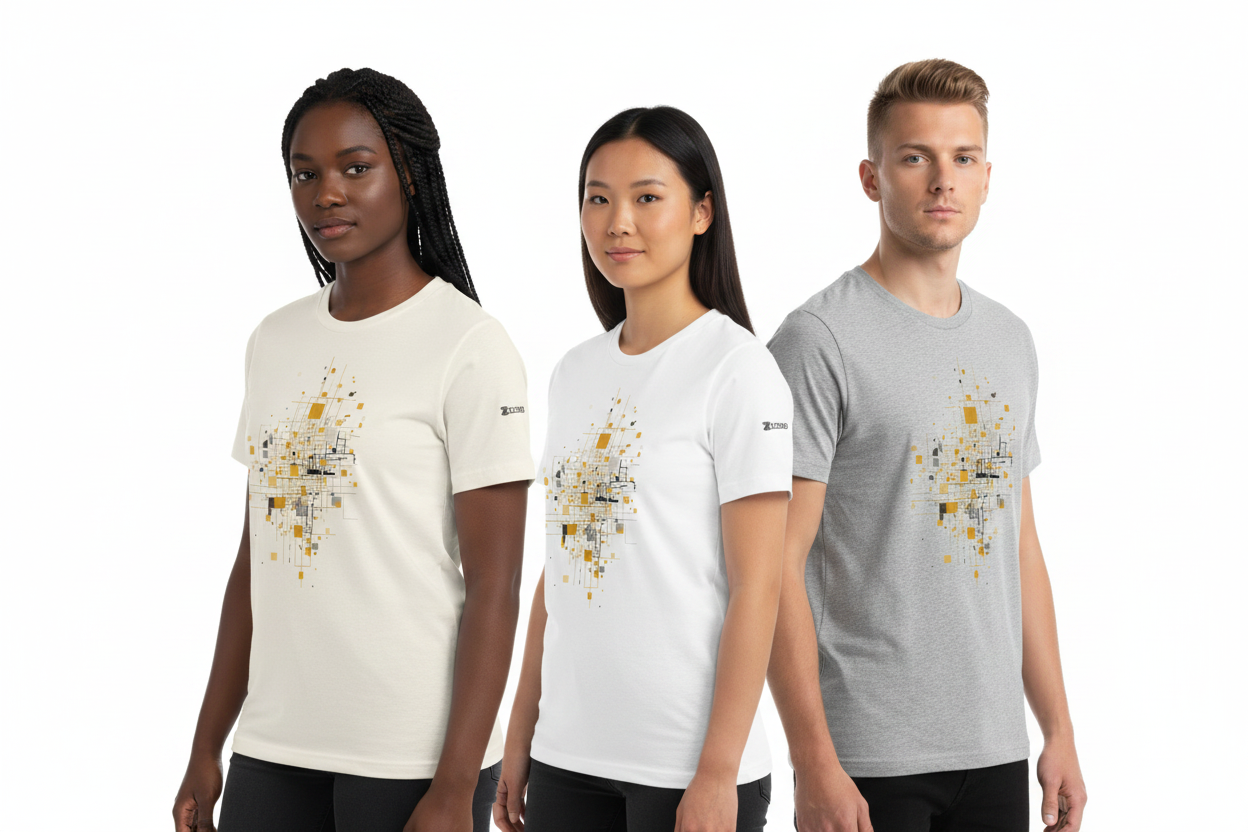 Femme noire, femme asiatique et homme ZYLTHO