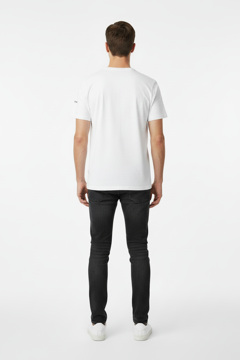 Mannequin de dos t-shirt blanc uni