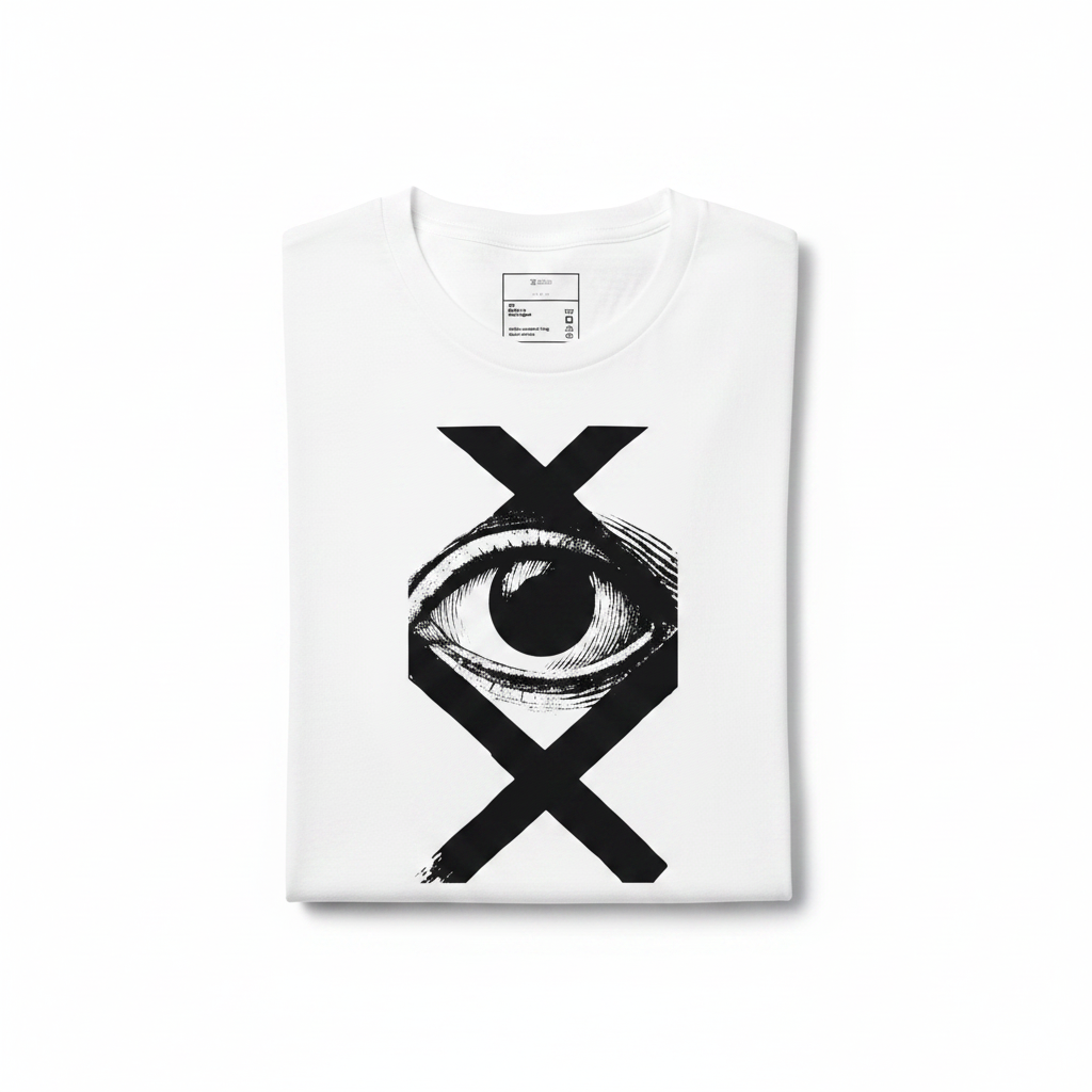 T-shirt flat lay