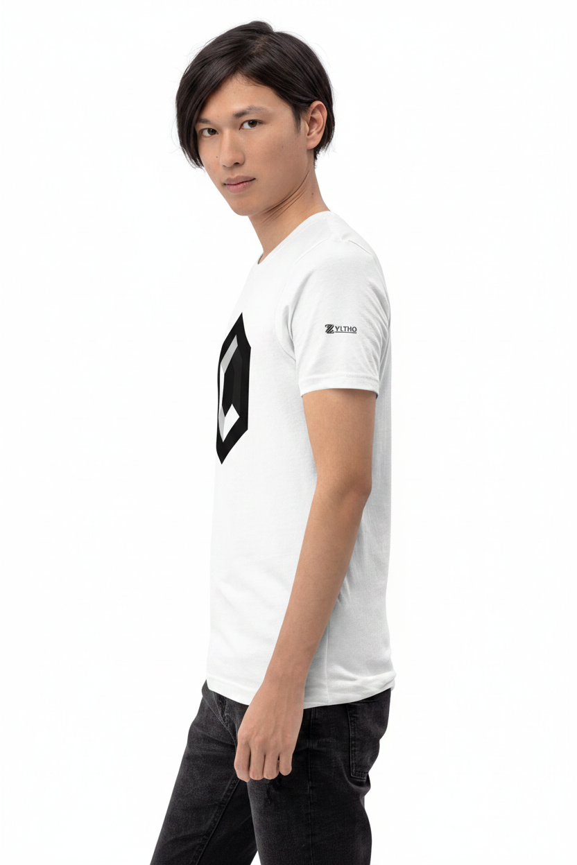 T-shirt hexagone 3D profil gauche