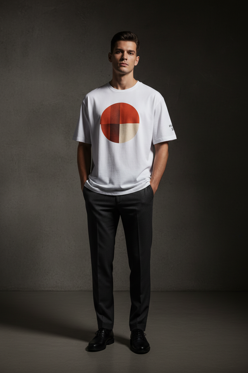 T-shirt Oversize Phantom avec mannequin